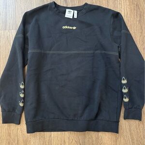 Adidas Black Button-Detail Straight-Leg Bottoms